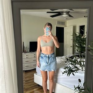 Acid Wash Mini Skirt